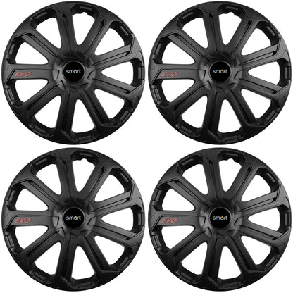 Set 4 Capace Roti Evo Negru R16, Pentru Smart
