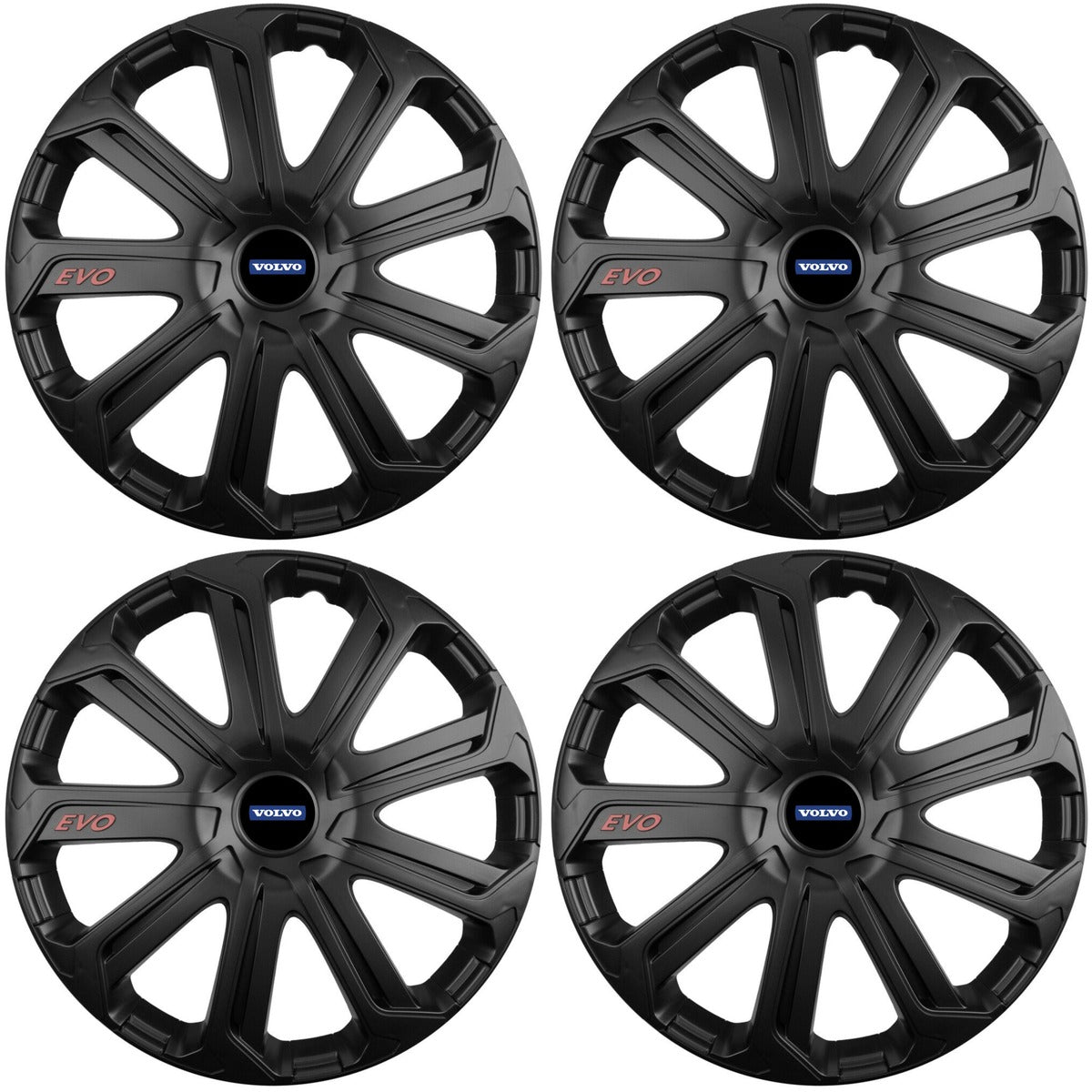 Set 4 Capace Roti Evo Negru R16, Pentru Volvo