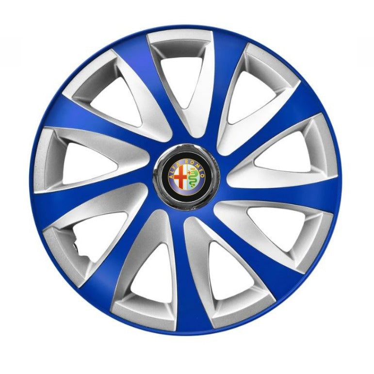 4 db-os Extra drift kék R14 Alfa Romeo kompatibilis felni dísztárcsa