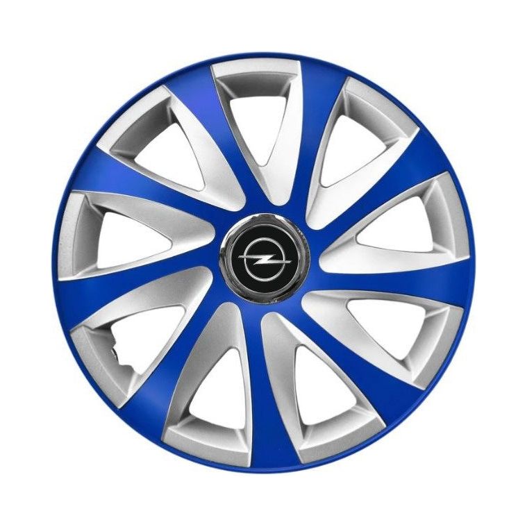 4 db-os dísztárcsa készlet Extra drift kék R14 Kompatibilis az Opel modellekkel