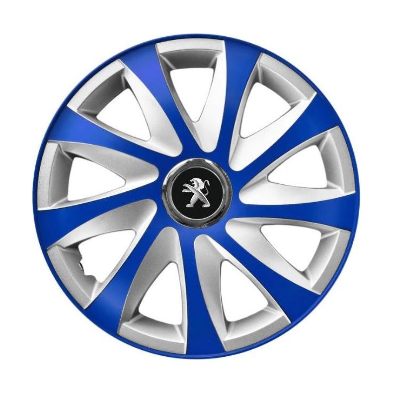 4 db-os Extra drift kék R14 Peugeot kompatibilis felni dísztárcsa