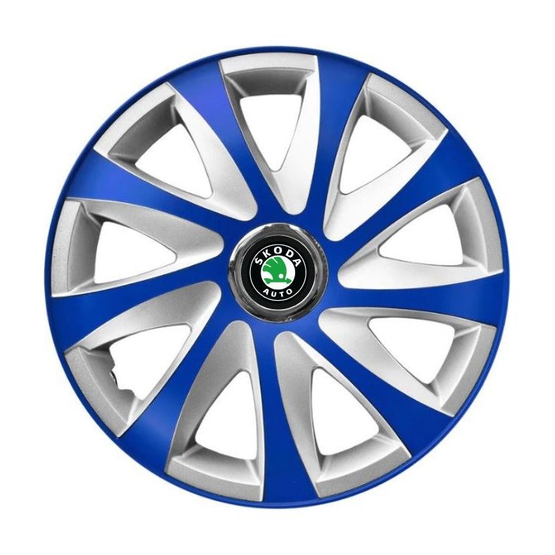 4 db-os dísztárcsa szett Extra drift kék R14 kompatibilis Skoda modellekkel