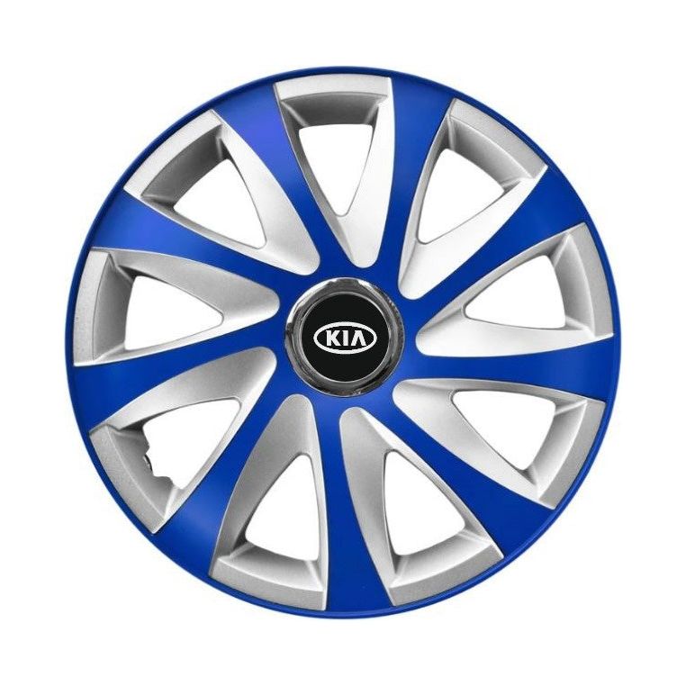4 db-os dísztárcsa szett Extra drift kék R15 kompatibilis a Kia modellekkel