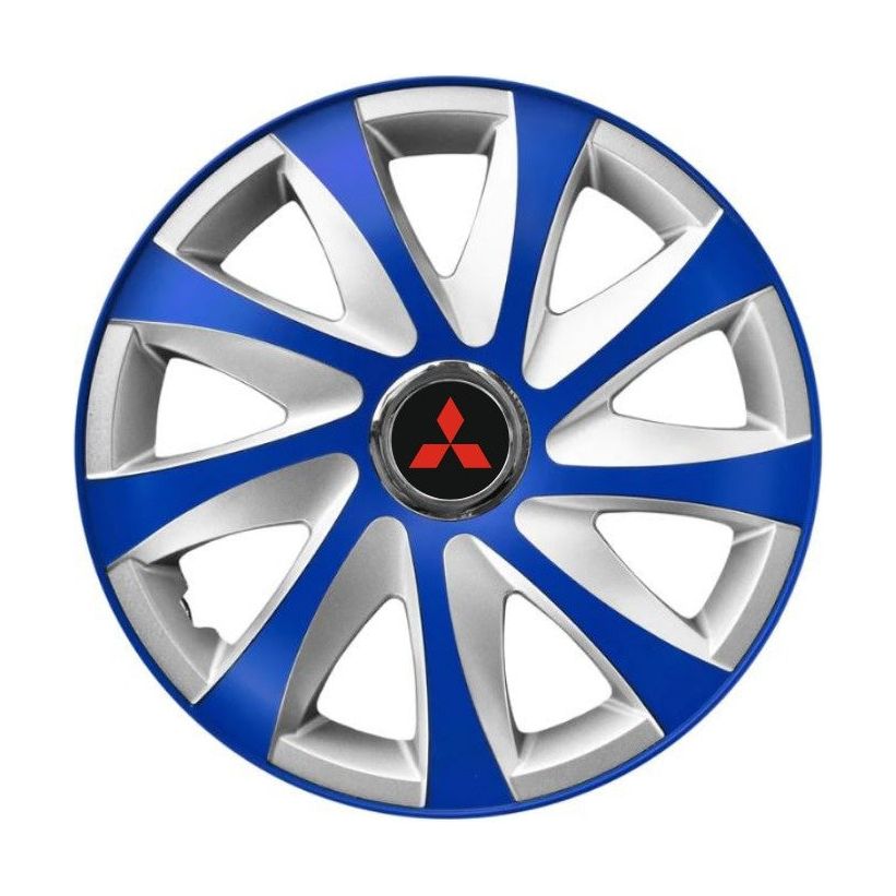 4 db-os Extra drift kék R15 dísztárcsa szett, Mitsubishivel kompatibilis