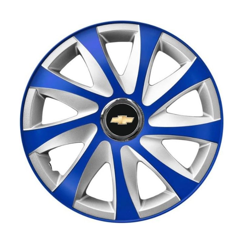 4 db-os Extra drift kék R16 felni dísztárcsa szett, Chevrolet-vel kompatibilis