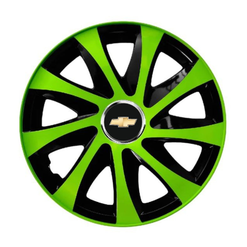 4 db-os extra zöld kerékborítás R13 Chevrolet-kompatibilis