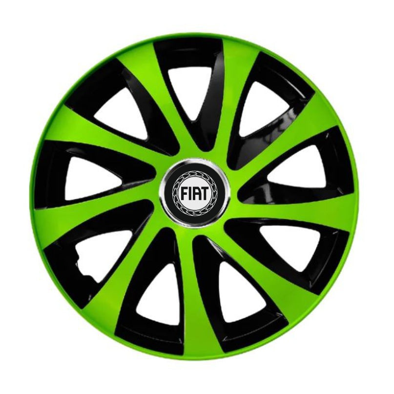 4 db-os dísztárcsa szett Extra drift zöld R13 Fiat kompatibilis