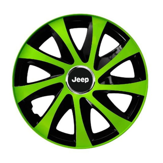 Комплект 4 таса за джанти extra drift green R13 съвместими с Jeep