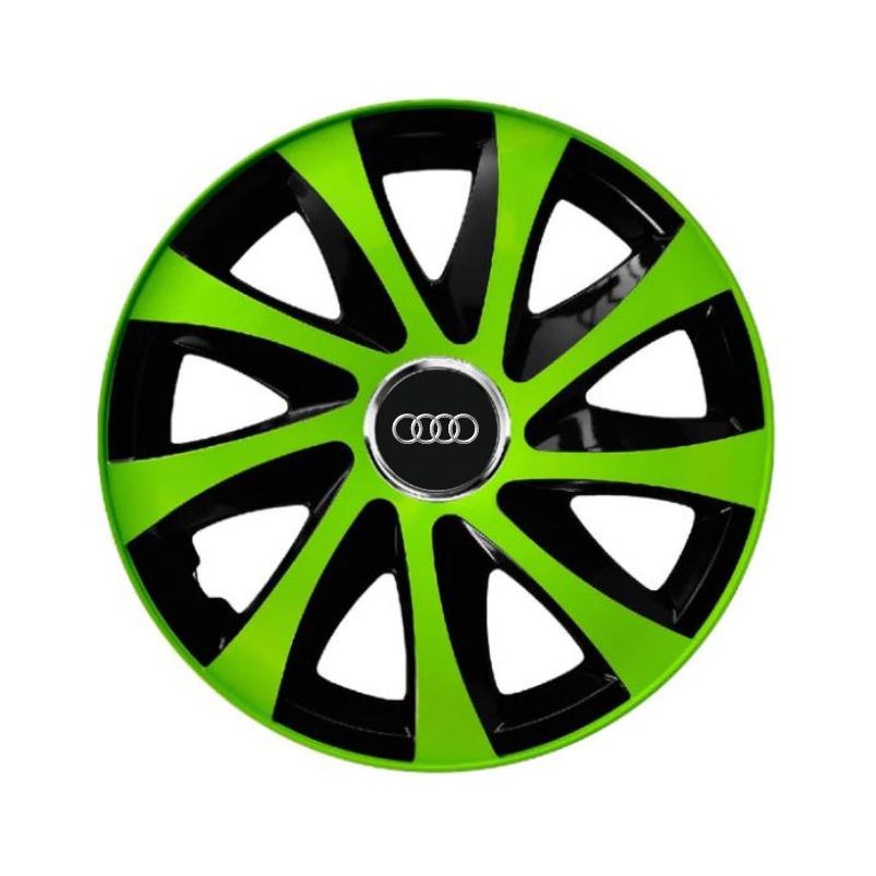 Set 4 capace roti Extra drift green R15 Compatibil Cu Audi