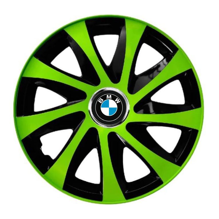 4 db-os extra zöld R15 dísztárcsa BMW-vel kompatibilis
