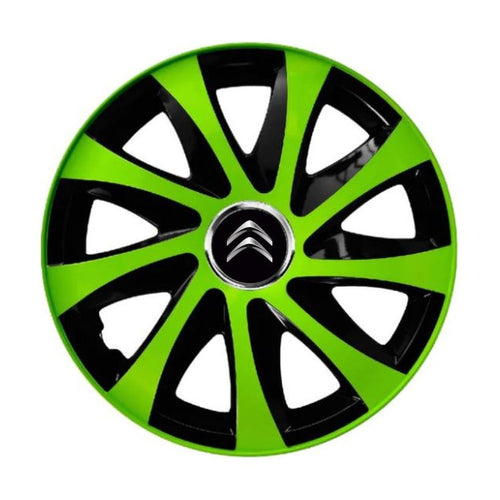 Set 4 capace roti Extra drift green R15 Compatibil Cu Citroen