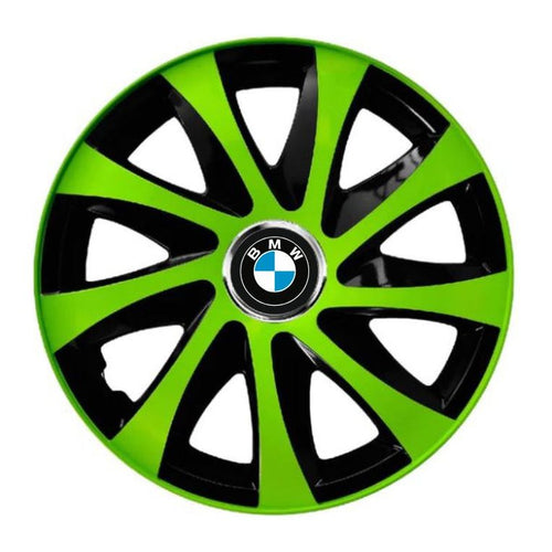 4 db-os extra zöld R16 dísztárcsa BMW-vel kompatibilis
