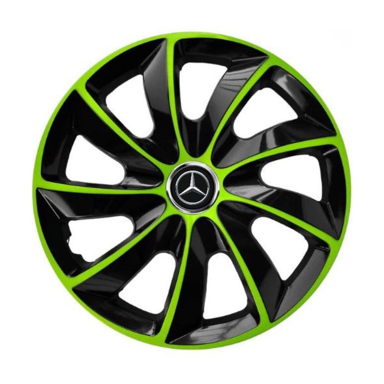4 db-os extra Stig zöld R16 Mercedes-Benz kerékborító készlet