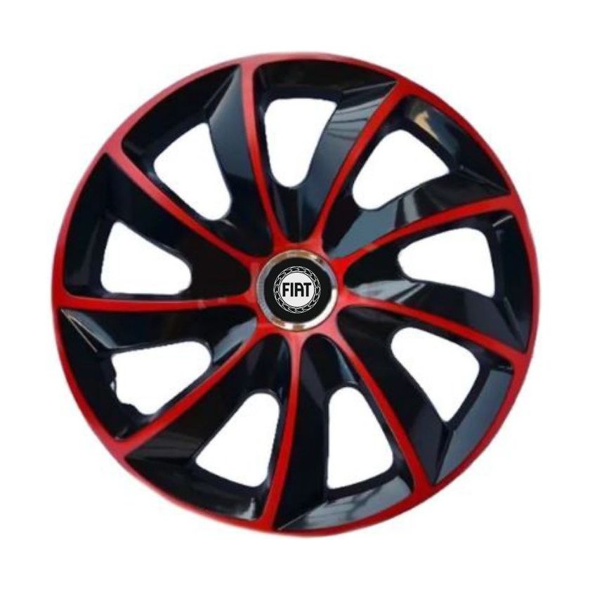 4 db-os extra Stig piros R14 Fiat kompatibilis kerékborítás