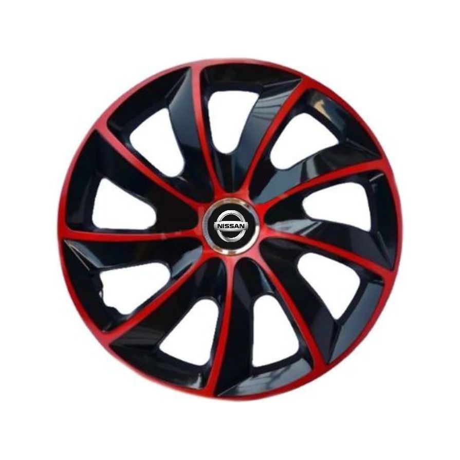 4 db-os Extra Stig piros R15 Nissan kompatibilis dísztárcsa szett