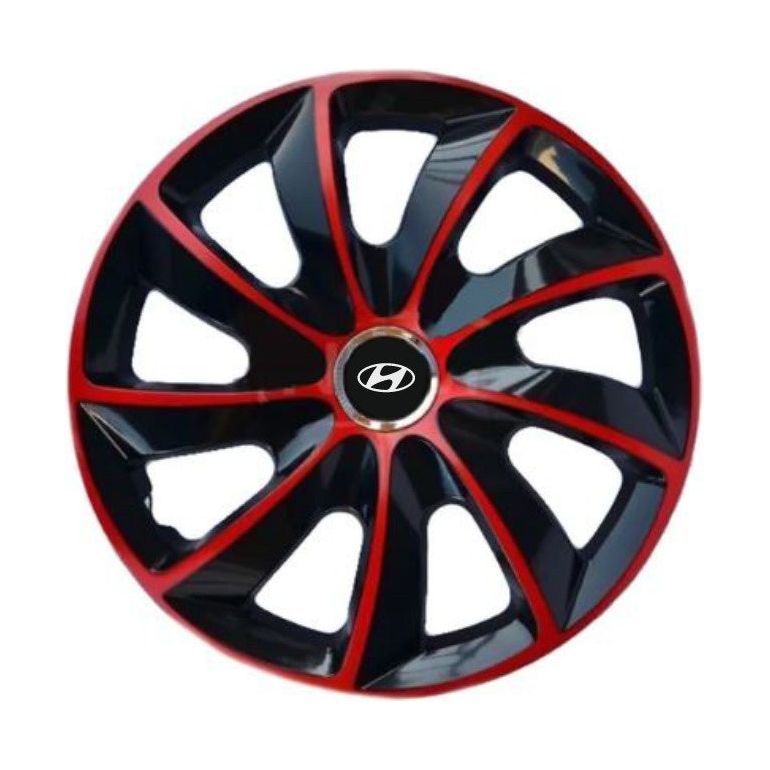 Set 4 Capace Roti 17 inchi (R17), Stig Rosu-Negru, Compatibil cu Hyundai