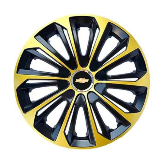 4 darabos extra erős arany R14-es kerékborítás készlet Chevrolet modellekhez