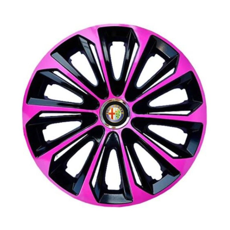 Set 4 capace roti 14 inchi (R14) Extra Strong Pink, Compatibile Cu Alfa Romeo