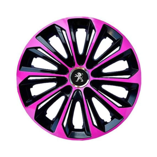 Set 4 capace roti 14 inchi (R14) Extra Strong Pink, Compatibile Cu Peugeot