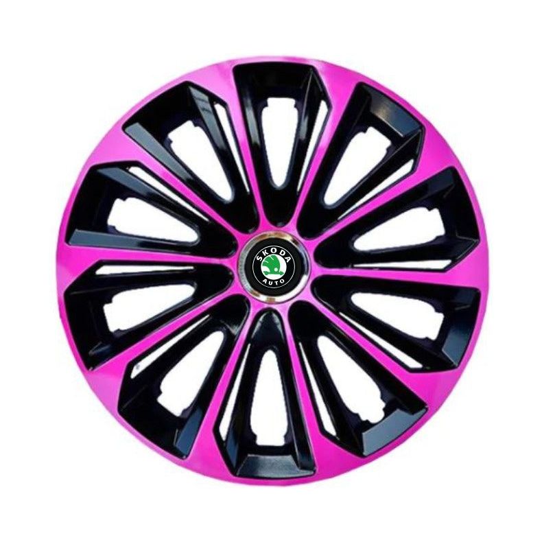 Set 4 capace roti 14 inchi (R14) Extra Strong Pink, Compatibile Cu Skoda