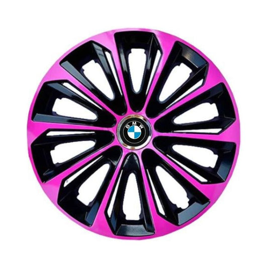 Set 4 capace roti 15 inchi (R15) Extra Strong Pink, Compatibile Cu BMW
