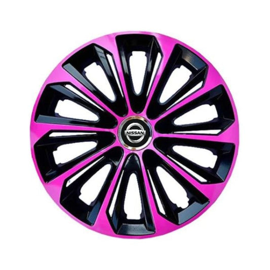 Set 4 capace roti 15 inchi (R15) Extra Strong Pink, Compatibile Cu Nissan