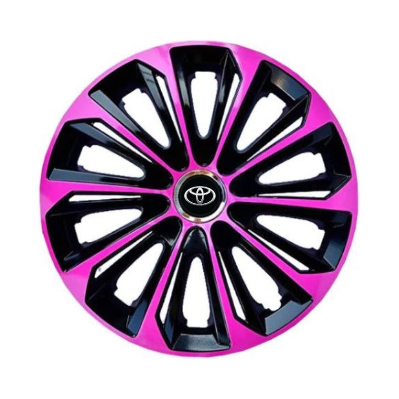 Set 4 capace roti 15 inchi (R15) Extra Strong Pink, Compatibile Cu Toyota