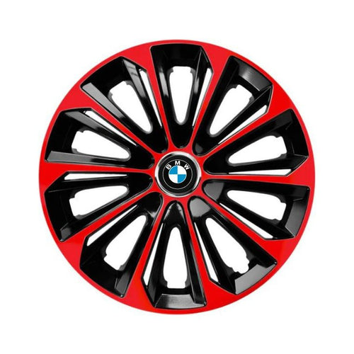 4 db extra erős piros R15 dísztárcsa készlet, BMW-vel kompatibilis