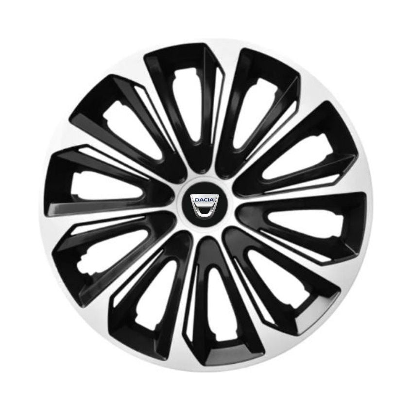 Set 4 capace roti Extra strong silver R15 pentru gama auto Dacia