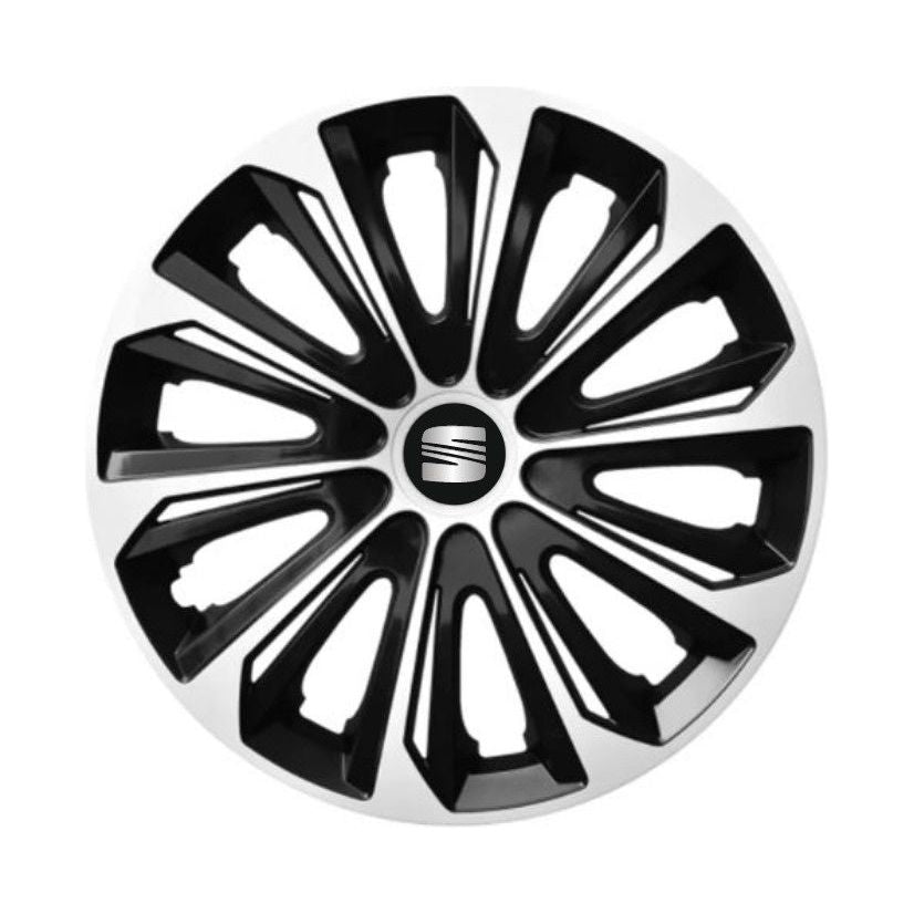 Set 4 capace roti Extra strong silver R15 pentru gama auto Seat
