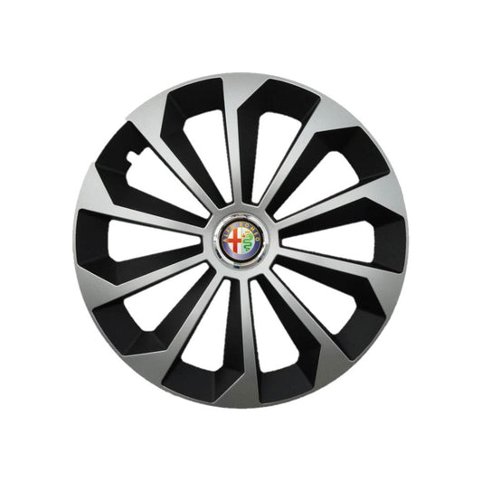 Set 4 Capace Roti 14 inchi (R14) Fame Gri-Negru, Compatibile Cu Alfa Romeo
