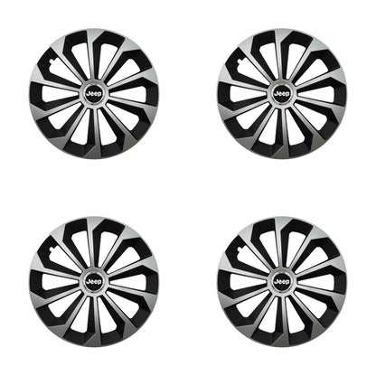 Set 4 Capace Roti 14 inchi (R14) Fame Gri-Negru, Compatibile Cu Jeep