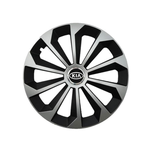 Set 4 Capace Roti 14 inchi (R14) Fame Gri-Negru, Compatibile Cu Kia