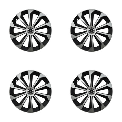 Set 4 Capace Roti 14 inchi (R14) Fame Gri-Negru, Compatibile Cu Mazda