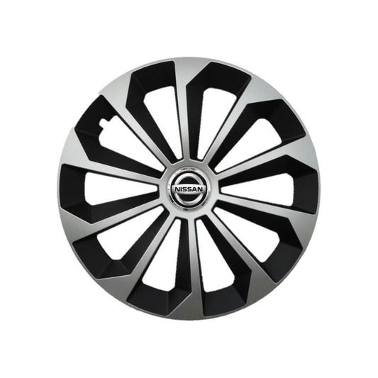 Set 4 Capace Roti 14 inchi (R14) Fame Gri-Negru, Compatibile Cu Nissan