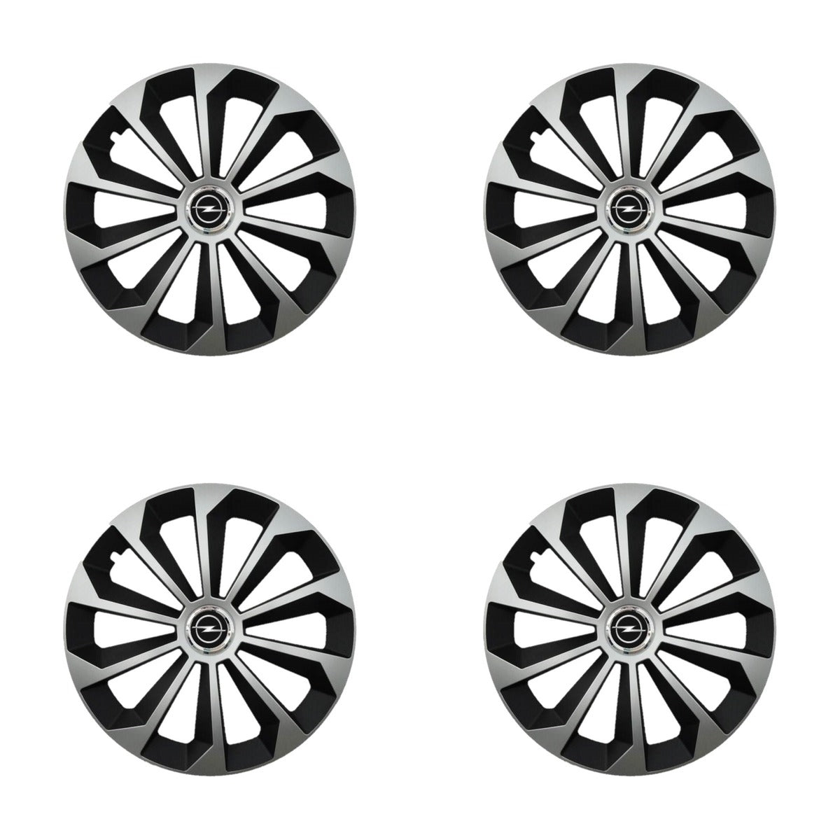Set 4 Capace Roti 14 inchi (R14) Fame Gri-Negru, Compatibile Cu Opel