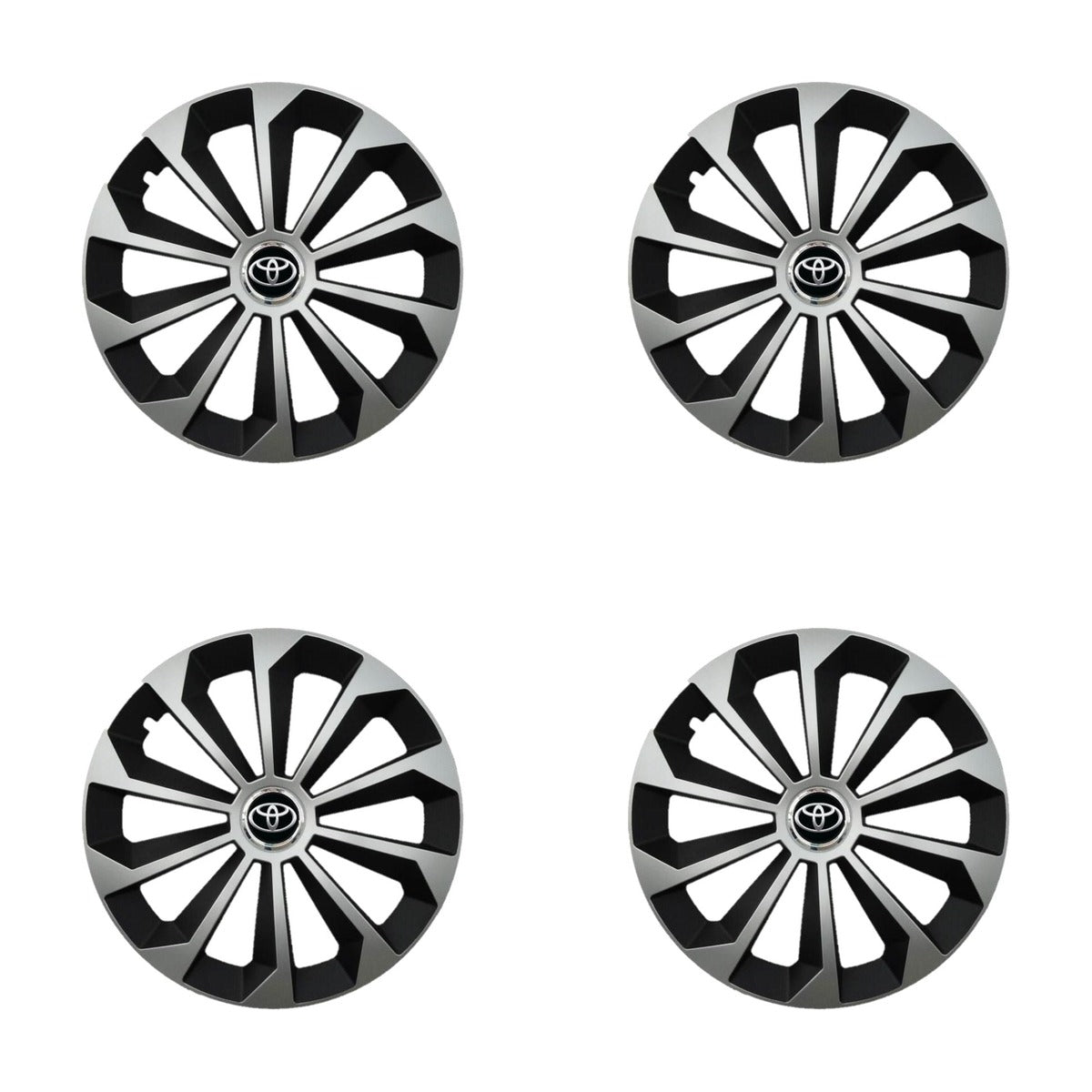 Set 4 Capace Roti 14 inchi (R14) Fame Gri-Negru, Compatibile Cu Toyota