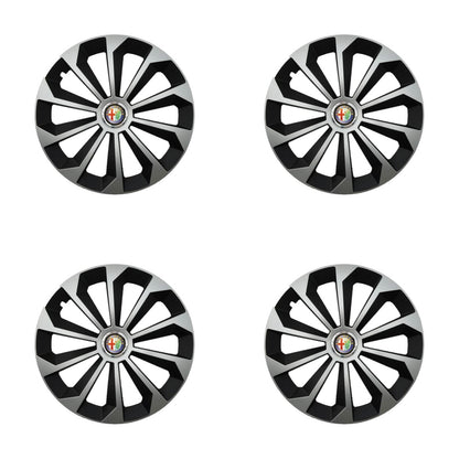 Set 4 Capace Roti 15 inchi (R15) Fame Gri-Negru, Compatibile Cu Alfa Romeo