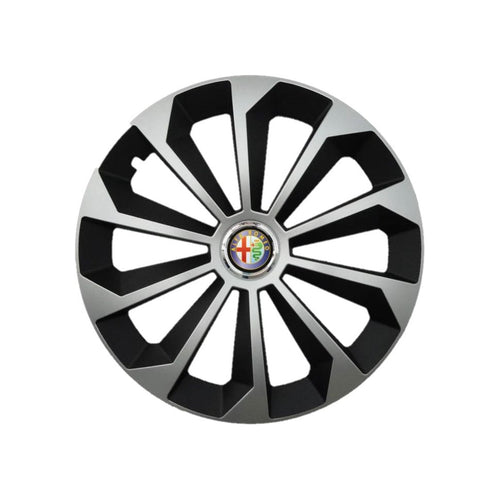 Set 4 Capace Roti 15 inchi (R15) Fame Gri-Negru, Compatibile Cu Alfa Romeo