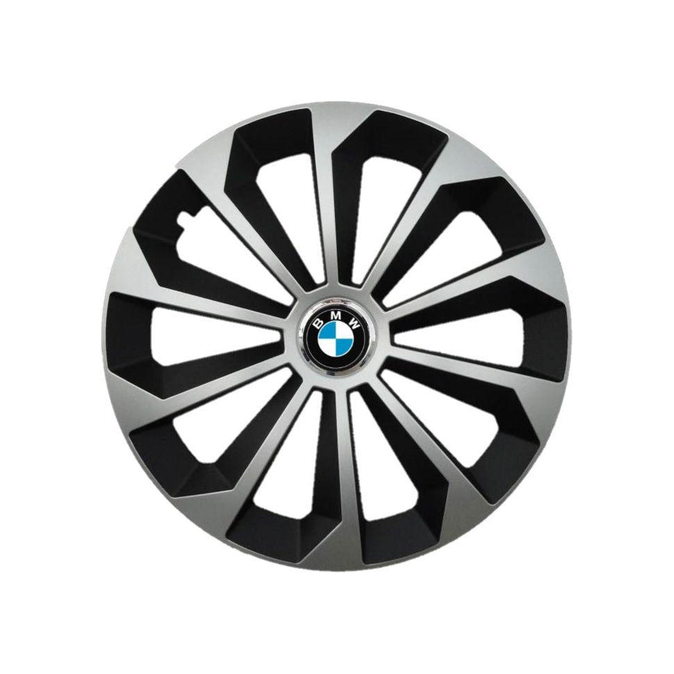 Set 4 Capace Roti 15 inchi (R15) Fame Gri-Negru, Compatibile Cu BMW