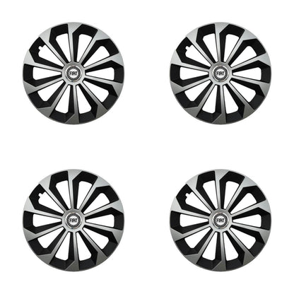 Set 4 Capace Roti 15 inchi (R15) Fame Gri-Negru, Compatibile Cu Fiat