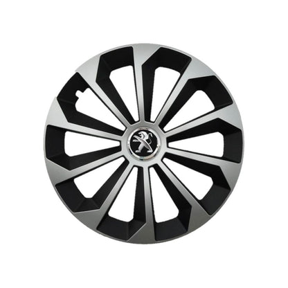 Set 4 Capace Roti 15 inchi (R15) Fame Gri-Negru, Compatibile Cu Peugeot