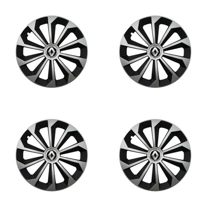 Set 4 Capace Roti 15 inchi (R15) Fame Gri-Negru, Compatibile Cu Renault