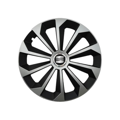 Set 4 Capace Roti 15 inchi (R15) Fame Gri-Negru, Compatibile Cu Seat