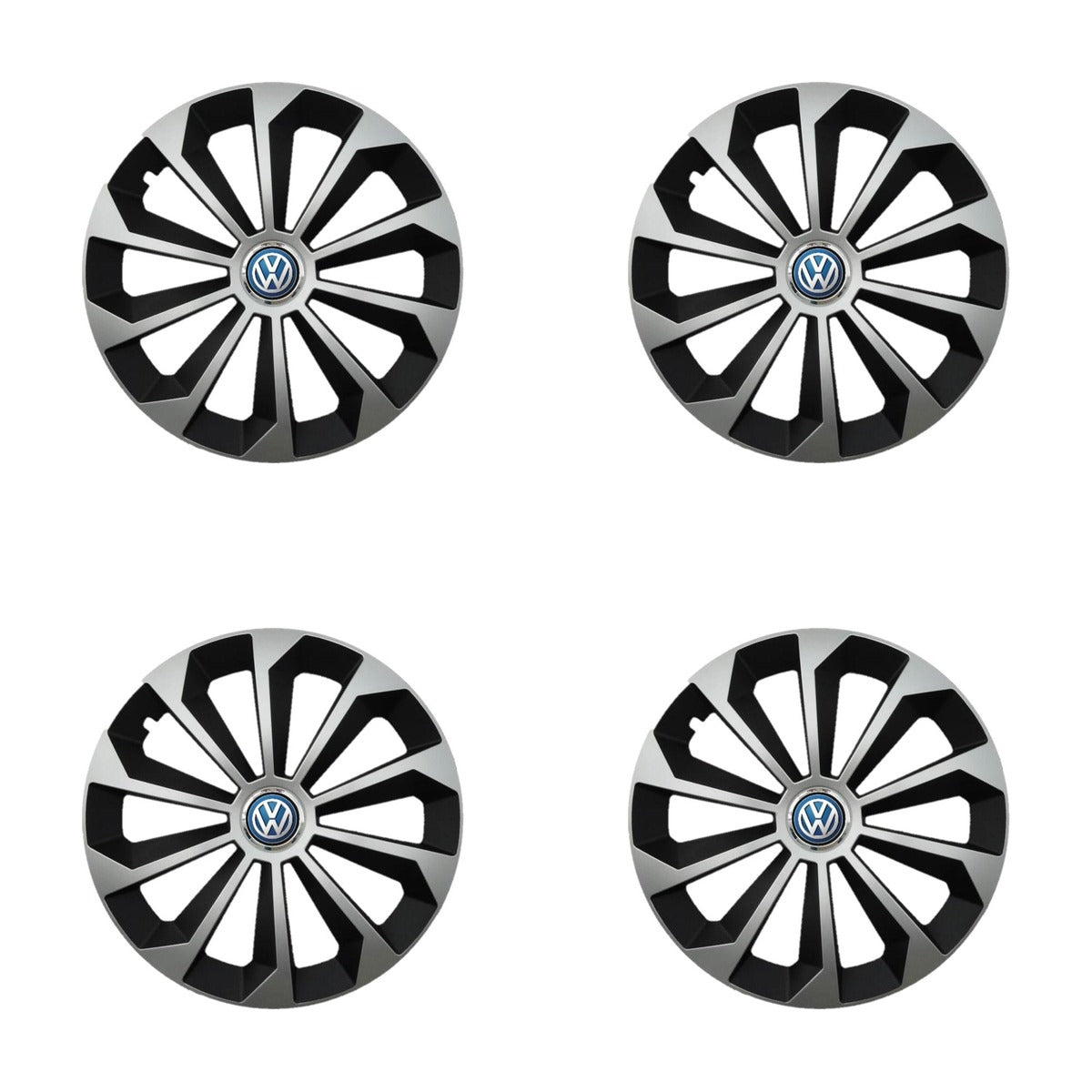 Set 4 Capace Roti 15 inchi (R15) Fame Gri-Negru, Compatibile Cu Volkswagen