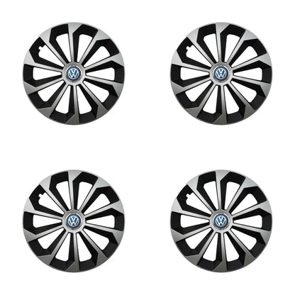 Set 4 Capace Roti 15 inchi (R15) Fame Gri-Negru, Compatibile Cu Volkswagen