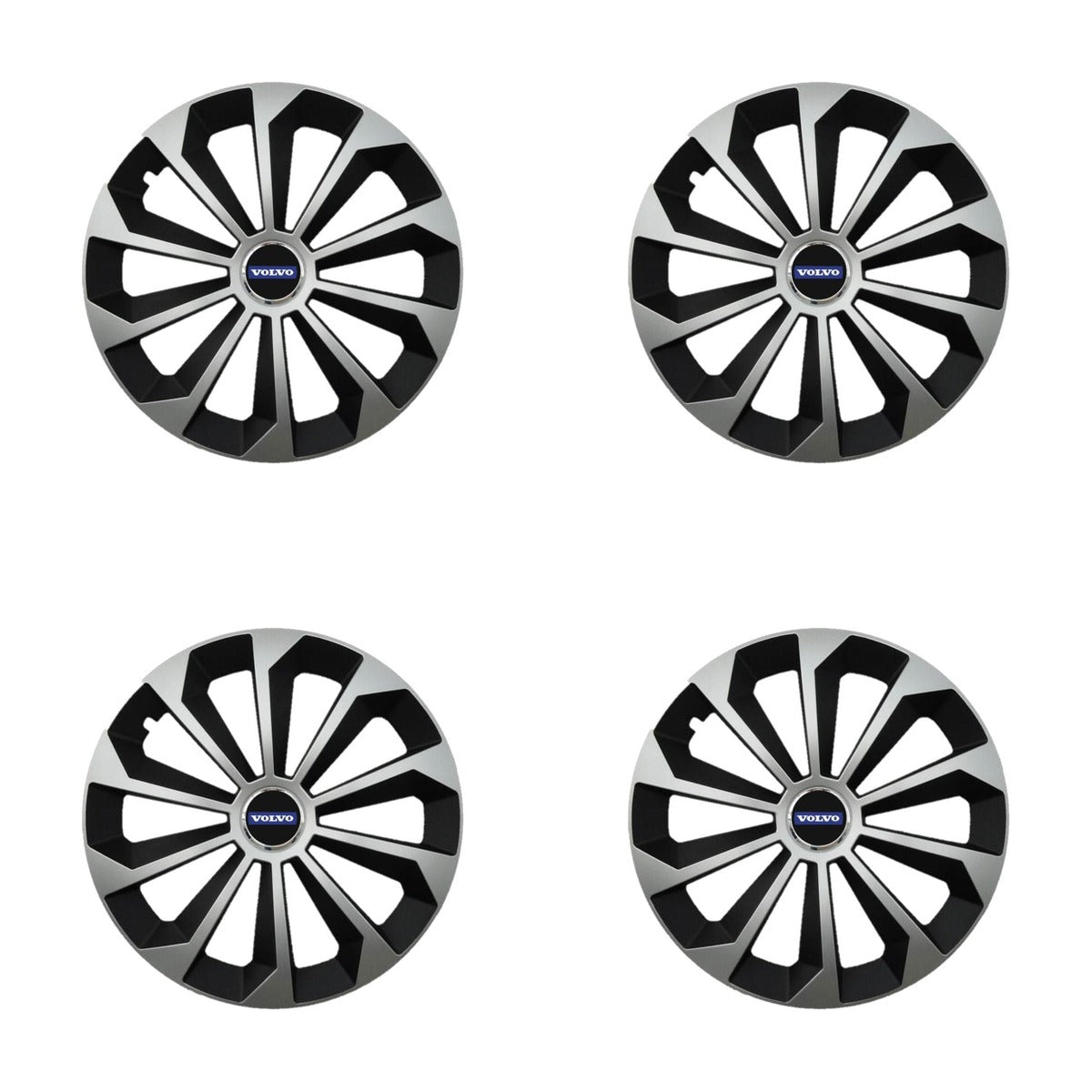 Set 4 Capace Roti 15 inchi (R15) Fame Gri-Negru, Compatibile Cu Volvo