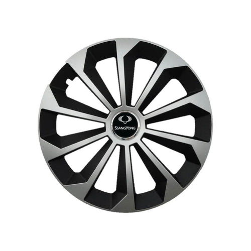 Set 4 Capace Roti 15 inchi (R15) Fame Gri-Negru, Compatibile Cu SsangYong