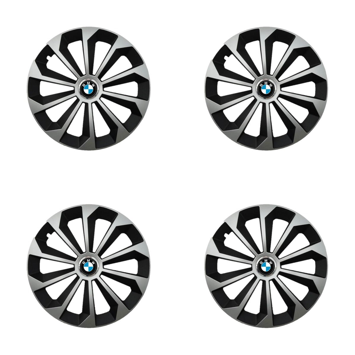 Set 4 Capace Roti 16 inchi (R16) Fame Gri-Negru, Compatibile Cu BMW