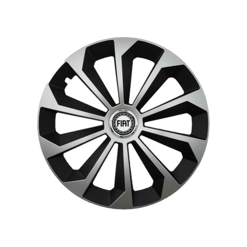 Set 4 Capace Roti 16 inchi (R16) Fame Gri-Negru, Compatibile Cu Fiat